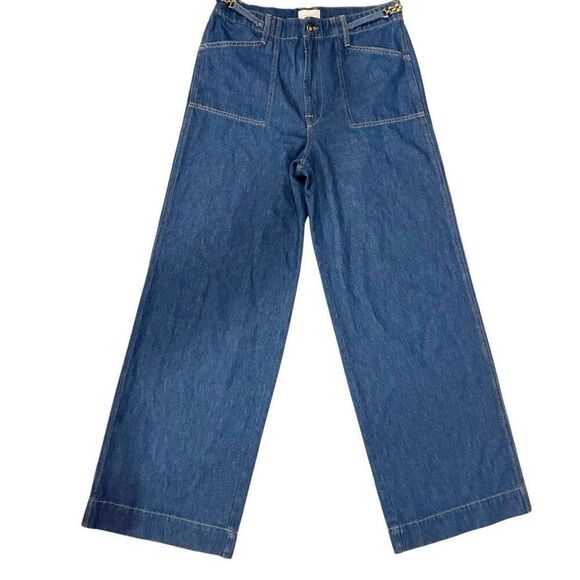 FAVORITE DAUGHTER The Fancy Mischa Wide Leg Denim Jean Pant Size 30 - Picture 4 of 9